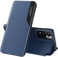 Eco Leather View knižkové puzdro na Xiaomi Poco M4 Pro 5G, modré - Puzdro na mobil