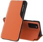 Eco Leather View knížkové pouzdro na Xiaomi Redmi Note 10 Pro, oranžové - Phone Case