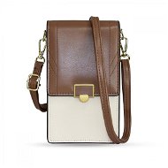 Fancy Bag Handmade kabelka na mobil, hnedá/béžová - Phone Cover