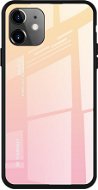 Gradient Glass plastové puzdro na iPhone 11, ružové - Puzdro na mobil