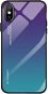 Gradient Glass plastové puzdro na iPhone XS Max, modré-fialové - Puzdro na mobil