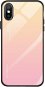 Gradient Glass plastové pouzdro na iPhone XS/X, růžové - Phone Case