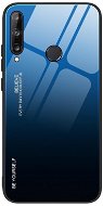 Gradient Glass plastový kryt na Huawei P40 Lite E, černý/modrý - Phone Cover