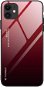 Gradient Glass plastový kryt na iPhone 12 mini, černý / červený - Phone Cover