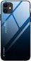 Gradient Glass plastový kryt na iPhone 12 mini, černý / modrý - Phone Cover