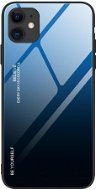 Gradient Glass plastový kryt na iPhone 12 Pro Max, černý / modrý - Phone Cover