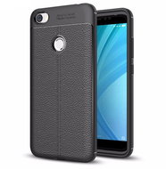 gumové pouzdro Litchi Pattern na Xiaomi Redmi Note 5A Prime, černé - Phone Case