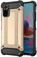 Hybrid Armor plastový kryt na Xiaomi Redmi Note 10 / 10S, zlatý - Phone Cover