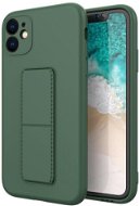 Kickstand silikónový kryt na iPhone 11 Pro, tmavo zelený - Kryt na mobil