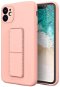 Kickstand silikónový kryt na iPhone 11, ružový - Kryt na mobil