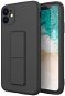 Kickstand silikonový kryt na iPhone 12 mini, černý - Phone Cover