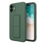 Kickstand silikonový kryt na iPhone 12 mini, tmavězelený - Phone Cover