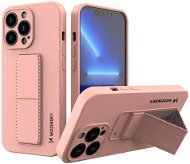 Kickstand silikonový kryt na iPhone 13 Pro Max, růžový - Phone Cover
