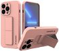 Kickstand silikónový kryt na iPhone 13 Pro Max, ružový - Kryt na mobil