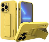 Kickstand silikonový kryt na iPhone 13 Pro Max, žlutý - Phone Cover