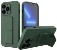 Kickstand silikonový kryt na iPhone 13 Pro, zelený - Phone Cover