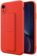 Kickstand silikonový kryt na iPhone XR, červený - Phone Cover