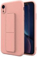 Kickstand silikonový kryt na iPhone XR, růžový - Phone Cover