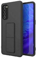Kickstand silikonový kryt na Oppo Reno 4 Pro 4G/5G, černý - Phone Cover
