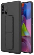 Kickstand silikonový kryt na Samsung Galaxy M51, černý - Phone Cover
