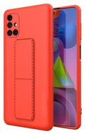 Kickstand silikonový kryt na Samsung Galaxy M51, červený - Phone Cover