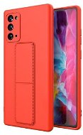 Kickstand silikónový kryt na Samsung Galaxy Note 20 Ultra, červený - Kryt na mobil