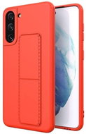 Kickstand silikonový kryt na Samsung Galaxy S21 Plus 5G, červený - Phone Cover
