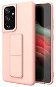 Kickstand silikonový kryt na Samsung Galaxy S21 Ultra 5G, růžový - Phone Cover