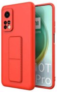 Kickstand silikonový kryt na Xiaomi Mi 10T Pro / Mi 10T, červený - Phone Cover