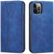 Magnet Fancy knížkové kožené pouzdro na iPhone 12 Pro, modré - Phone Case