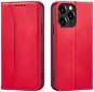 Magnet Fancy knížkové kožené pouzdro na iPhone 13 Pro, červené - Phone Case