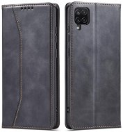 Magnet Fancy knížkové kožené pouzdro na Samsung Galaxy A12 5G, černé - Phone Case