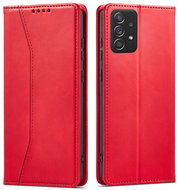 Magnet Fancy knížkové kožené pouzdro na Samsung Galaxy A52 5G, červené - Phone Case