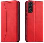 Magnet Fancy knížkové kožené pouzdro na Samsung Galaxy S22 Plus, červené - Phone Case