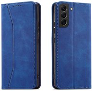 Magnet Fancy knížkové kožené pouzdro na Samsung Galaxy S22 Plus, modré - Phone Case