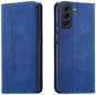 Magnet Fancy knížkové kožené pouzdro na Samsung Galaxy S22 Plus, modré - Phone Case
