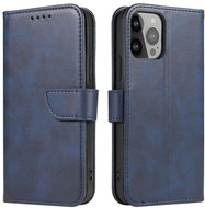 Magnet knížkové kožené pouzdro na iPhone 14 Pro, modré - Phone Case