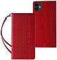 Magnet Strap knižkové kožené puzdro na iPhone 13 mini, červené - Puzdro na mobil