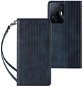 Magnet Strap knížkové kožené pouzdro na Samsung Galaxy A12 5G, modré - Phone Case