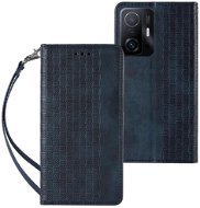 Magnet Strap knižkové kožené puzdro na Samsung Galaxy A12 5G, modré - Puzdro na mobil