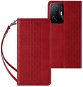 Magnet Strap knížkové kožené pouzdro na Samsung Galaxy A13 5G, červené - Phone Case