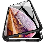 Magnetic Full Body Glass magnetické pouzdro na iPhone 8 Plus / 7 Plus, černé/průsvitné - Phone Case