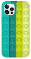 Pop It silikónový kryt na iPhone 11 Pro, zelený/žltý - Kryt na mobil