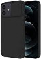 Privacy Lens silikonový kryt na iPhone 12, černý - Phone Cover