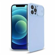 Privacy Lens silikonový kryt na iPhone 13 Pro Max, modrý - Phone Cover