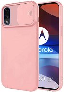 Privacy Lens silikónový kryt na Motorola Moto E7 Power, oranžový - Kryt na mobil