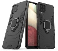Ring Armor plastový kryt na Samsung Galaxy A12 / M12, černý, 25458 - Phone Cover