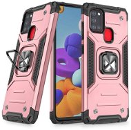 Ring Armor plastový kryt na Samsung Galaxy A21S, růžový - Phone Cover