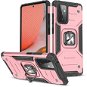 Phone Cover Ring Armor plastový kryt na Samsung Galaxy A72 4G, růžový - Kryt na mobil