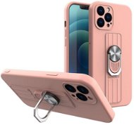 Ring silikonový kryt na iPhone 13 Pro Max, růžový - Phone Cover
